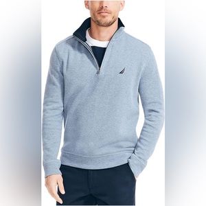 NWT! Nautica Quarter-Zip fleece lined pullover sweatshirt - Mens size S